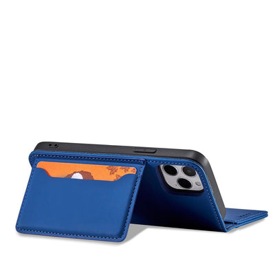 Magnet Card Case for iPhone 12 Pro cover card wallet card stand blue — Hurtel