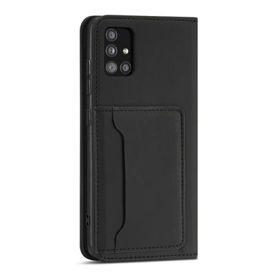 Magnet Card Case Case for Samsung Galaxy A12 5G Pouch Wallet Card Holder Black — Hurtel