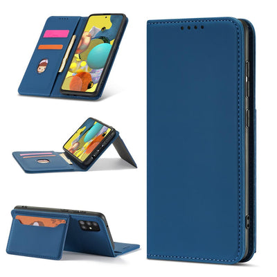 Magnet Card Case For Samsung Galaxy A12 5G Pouch Wallet Card Holder Blue — Hurtel