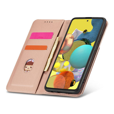 Magnet Card Case Case for Samsung Galaxy A12 5G Pouch Wallet Card Holder Pink — Hurtel