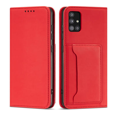 Magnet Card Case Case for Samsung Galaxy A13 5G Pouch Wallet Card Holder Red — Hurtel