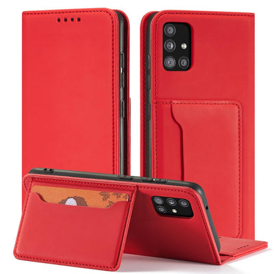 Magnet Card Case Case for Samsung Galaxy A13 5G Pouch Wallet Card Holder Red — Hurtel