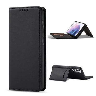 Magnet Card Case for Samsung Galaxy S22 + (S22 Plus) Pouch Wallet Card Holder Black — Hurtel