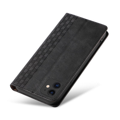 Magnet Strap Case for iPhone 12 Pouch Wallet + Mini Lanyard Pendant Black — Hurtel