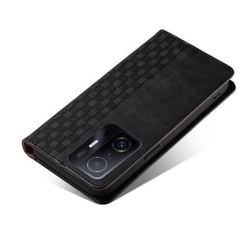 Magnet Strap Case Case for Samsung Galaxy A12 5G Pouch Wallet + Mini Lanyard Pendant Black — Hurtel
