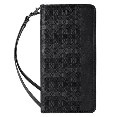 Magnet Strap Case Case for Samsung Galaxy S22 + (S22 Plus) Pouch Wallet + Mini Lanyard Pendant Black — Hurtel