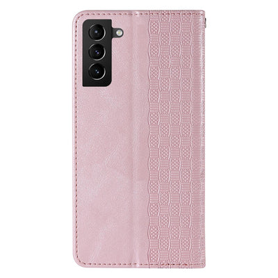 Magnet Strap Case Case for Samsung Galaxy S22 + (S22 Plus) Pouch Wallet + Mini Lanyard Pendant Pink — Hurtel