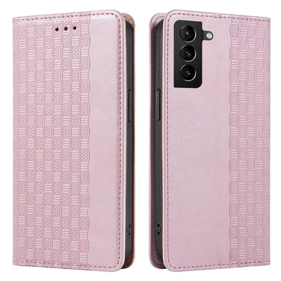 Magnet Strap Case Case for Samsung Galaxy S22 + (S22 Plus) Pouch Wallet + Mini Lanyard Pendant Pink — Hurtel