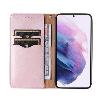 Magnet Strap Case Case for Samsung Galaxy S22 + (S22 Plus) Pouch Wallet + Mini Lanyard Pendant Pink — Hurtel