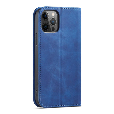 Magnet Fancy Case Case for iPhone 12 Pro Max Pouch Card Wallet Card Stand Blue — Hurtel