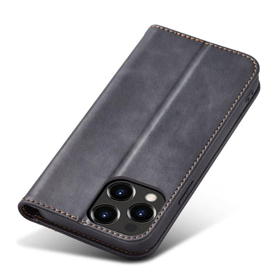 Magnet Fancy Case Case for iPhone 13 Pro Max Pouch Wallet Card Holder Black — Hurtel