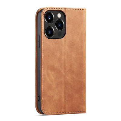 Magnet Fancy Case Case for iPhone 13 Pro Max Pouch Card Wallet Card Holder Brown — Hurtel