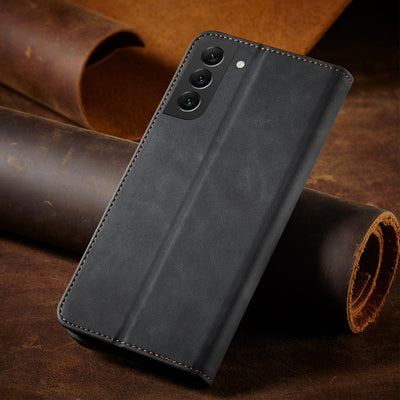 Magnet Fancy Case Case for Samsung Galaxy S22 + (S22 Plus) Pouch Wallet Card Holder Black — Hurtel