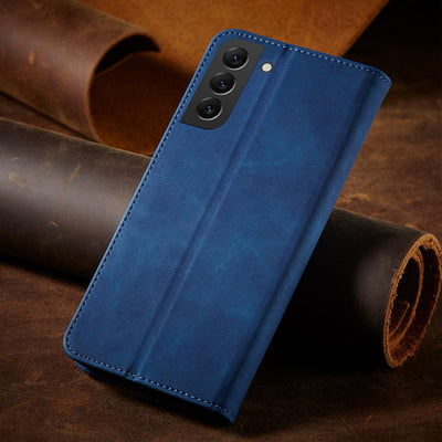 Magnet Fancy Case Case for Samsung Galaxy S22 + (S22 Plus) Pouch Wallet Card Holder Blue — Hurtel
