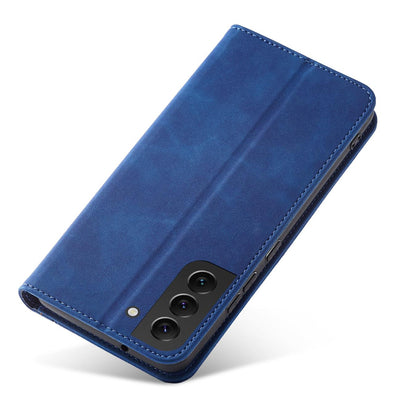 Magnet Fancy Case Case for Samsung Galaxy S22 + (S22 Plus) Pouch Wallet Card Holder Blue — Hurtel