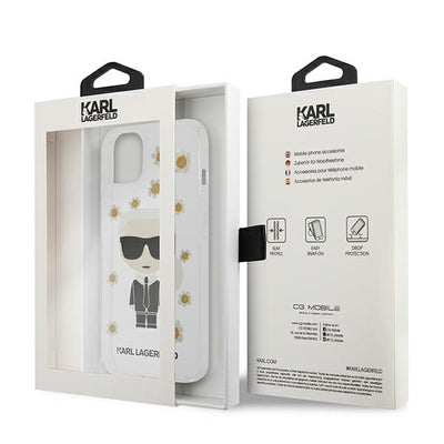Karl Lagerfeld Flower Ikonik Karl Case for iPhone 13 mini - Transparent