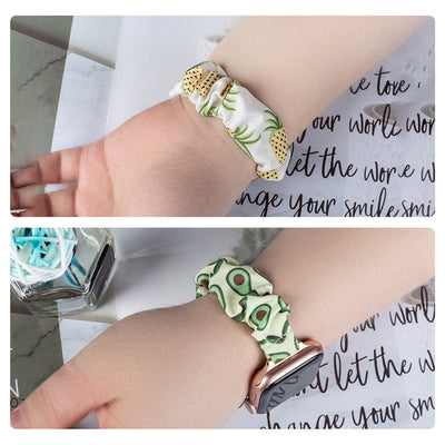 Fabric band for Apple Watch 38 / 40 / 41 mm strap bracelet rubber band - kiwi — Hurtel