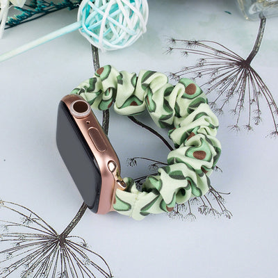 Fabric band for Apple Watch 42 / 44 / 45 mm strap bracelet rubber band - avocado — Hurtel