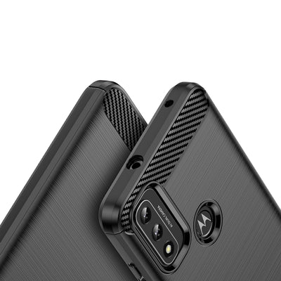 Carbon Case Flexible Cover Sleeve Motorola Moto G Play 2022 black — Hurtel