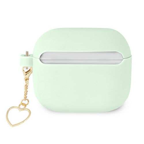 Guess GUA3LSCHSN AirPods 3 cover green/green Silicone Charm Heart Collection
