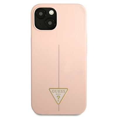 Guess GUHCP13MSLTGP iPhone 13 6.1" pink/pink hardcase Silicone Triangle