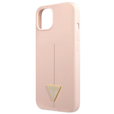 Guess GUHCP13MSLTGP iPhone 13 6.1" pink/pink hardcase Silicone Triangle