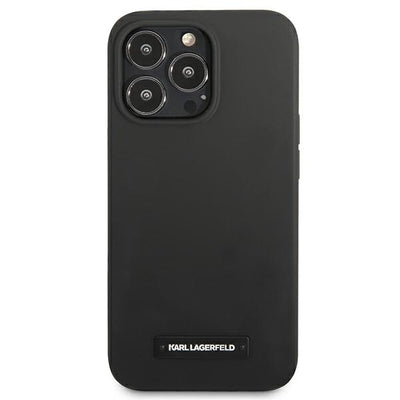 Karl Lagerfeld Silicone Plaque Case for iPhone 13 Pro / iPhone 13 - Black