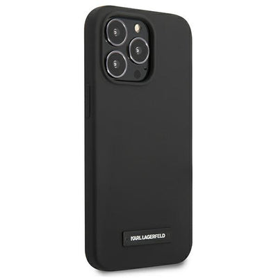 Karl Lagerfeld Silicone Plaque Case for iPhone 13 Pro / iPhone 13 - Black
