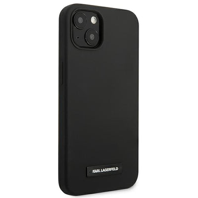 Karl Lagerfeld Silicone Plaque Case for iPhone 13 mini - Black