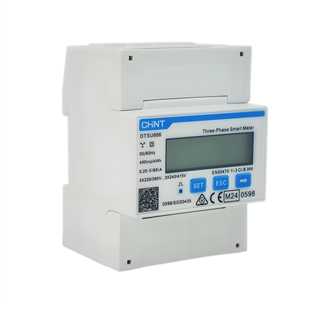 Chint | Smart Power Meter Direct Measurement 3Ph+N Modbus 80A MID (Compatible with DEYE) | DTSU666