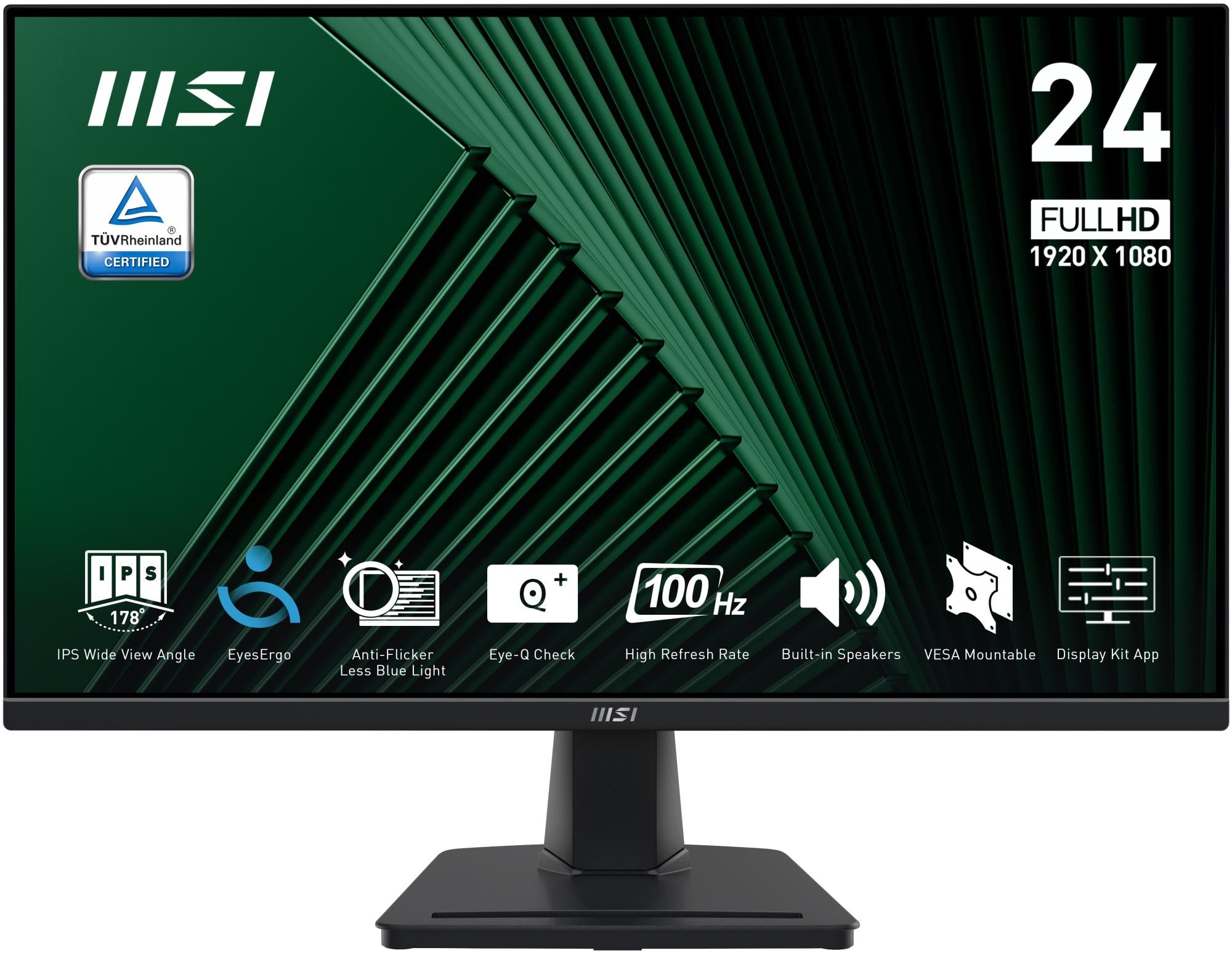LCD Monitor MSI PRO MP245G 23.8" Business Panel IPS 1920x1080 16:9 100 Hz 1 ms Speakers PROMP245G