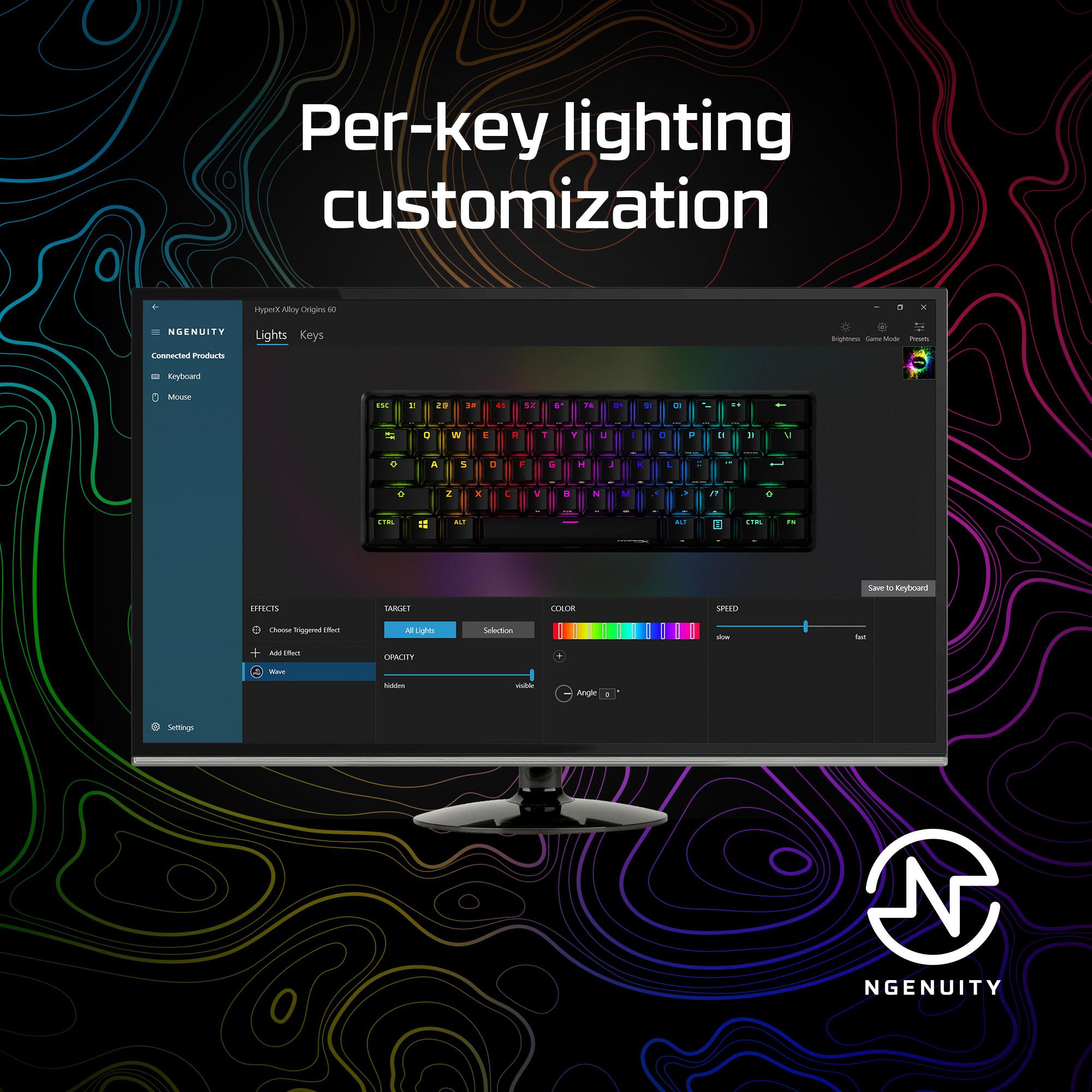 KEYBOARD ALLOY ORIGINS 60/HKBO1S-RB-US/G HYPERX
