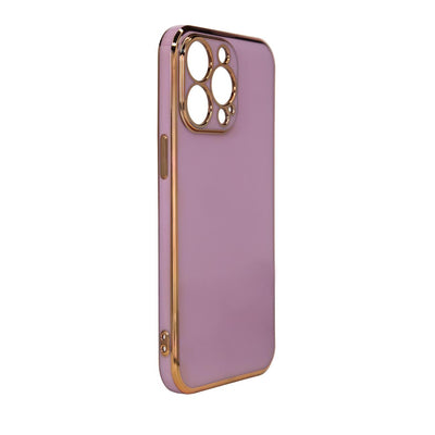 Lighting Color Case for Xiaomi Redmi Note 11 gel cover with gold frame purple — Hurtel