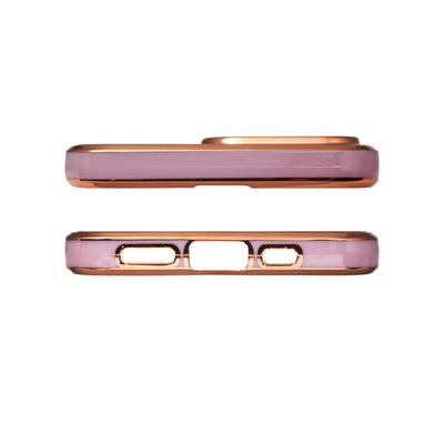 Lighting Color Case for Xiaomi Redmi Note 11 gel cover with gold frame purple — Hurtel