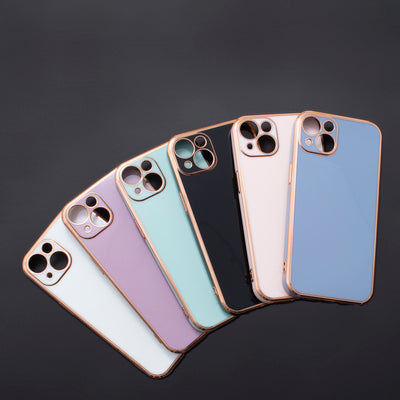 Lighting Color Case for Samsung Galaxy A13 5G gold frame gel cover white — Hurtel