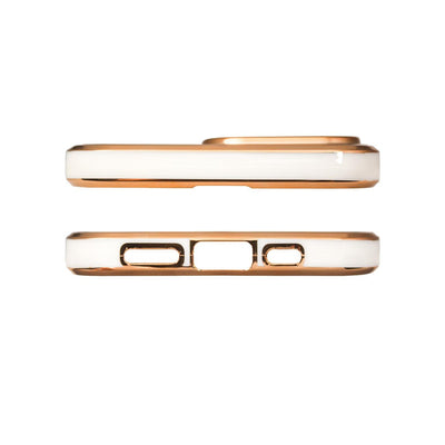 Lighting Color Case for Samsung Galaxy A13 5G gold frame gel cover white — Hurtel