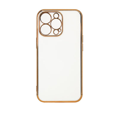 Lighting Color Case for Xiaomi Redmi Note 11 Pro gel cover with gold frame white — Hurtel