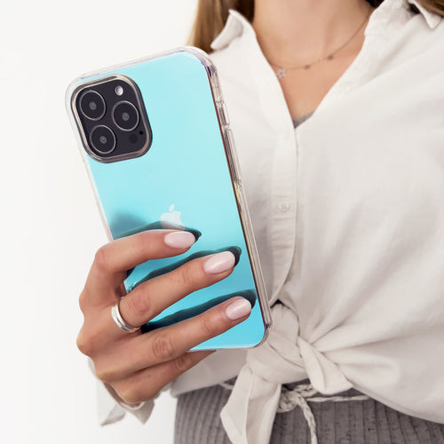 Aurora Case Case for iPhone 13 Pro Neon Gel Cover Blue — Hurtel