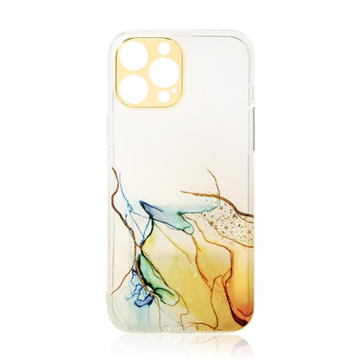 Marble Case Cover for Samsung Galaxy A12 5G Gel Cover Orange Marble — Hurtel