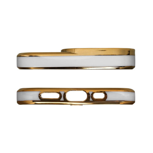 Fashion Case Cover for Xiaomi Redmi Note 11 Pro Gold Frame Gel Cover White — Hurtel