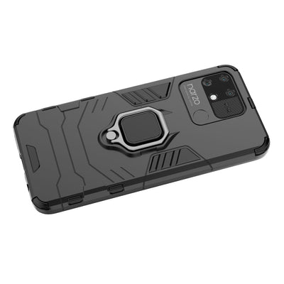 Ring Armor tough hybrid case cover + magnetic holder Realme Narzo 50A black — Hurtel