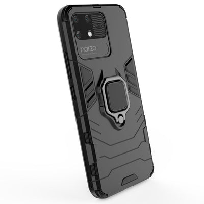 Ring Armor tough hybrid case cover + magnetic holder Realme Narzo 50A black — Hurtel