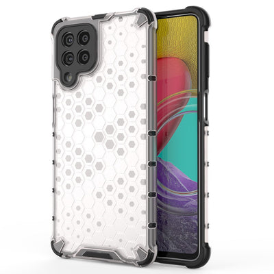Honeycomb case armored cover with a gel frame for Samsung Galaxy M53 5G transparent — Hurtel