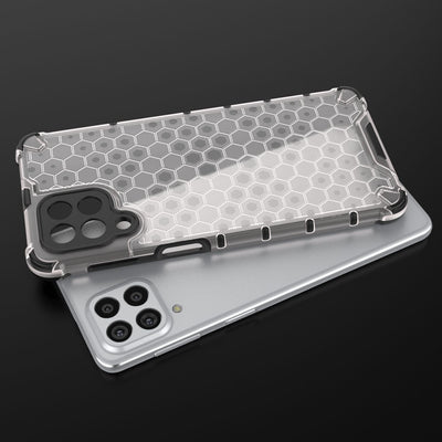 Honeycomb case armored cover with a gel frame for Samsung Galaxy M53 5G transparent — Hurtel