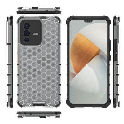 Honeycomb case armored cover with a gel frame for Vivo V23 5G transparent — Hurtel
