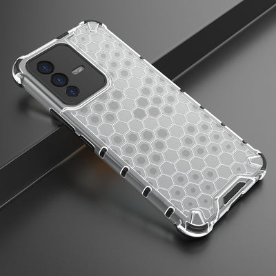 Honeycomb case armored cover with a gel frame for Vivo V23 5G transparent — Hurtel