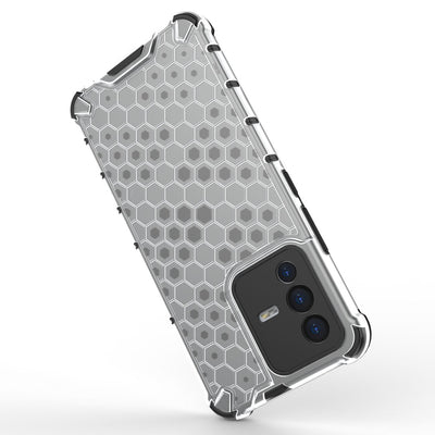 Honeycomb case armored cover with a gel frame for Vivo V23 5G transparent — Hurtel