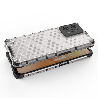 Honeycomb case armored cover with a gel frame Realme C31 transparent — Hurtel