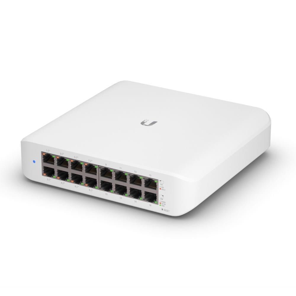 Switch UBIQUITI USW-LITE-16-POE Type L2 16x10Base-T / 100Base-TX / 1000Base-T PoE+ ports 8 45 Watts USW-LITE-16-POE