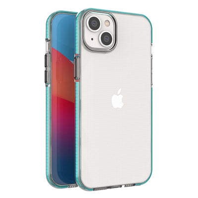 Spring Case case for iPhone 14 Plus silicone cover with frame light blue — Hurtel